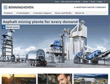 Tablet Screenshot of benninghoven.com